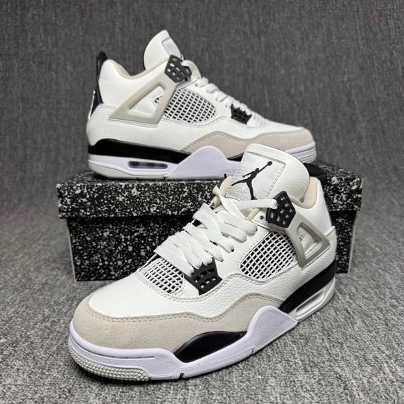 Nike Air Jordan 4 Retro GS Military Black Men's Shoes